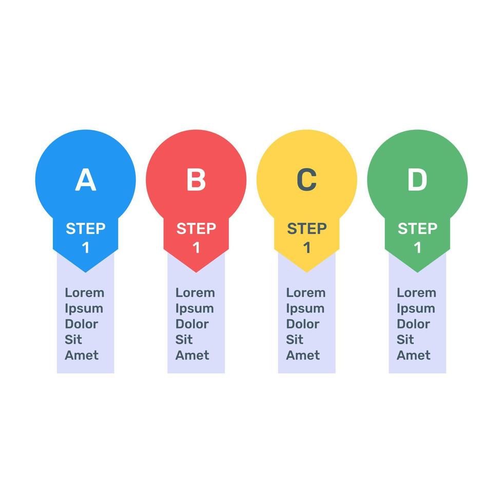 labels chart in flat icon vector