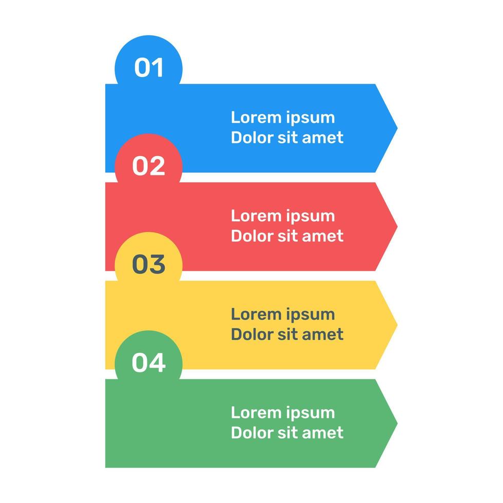 Step labels infographic icon in flat design vector