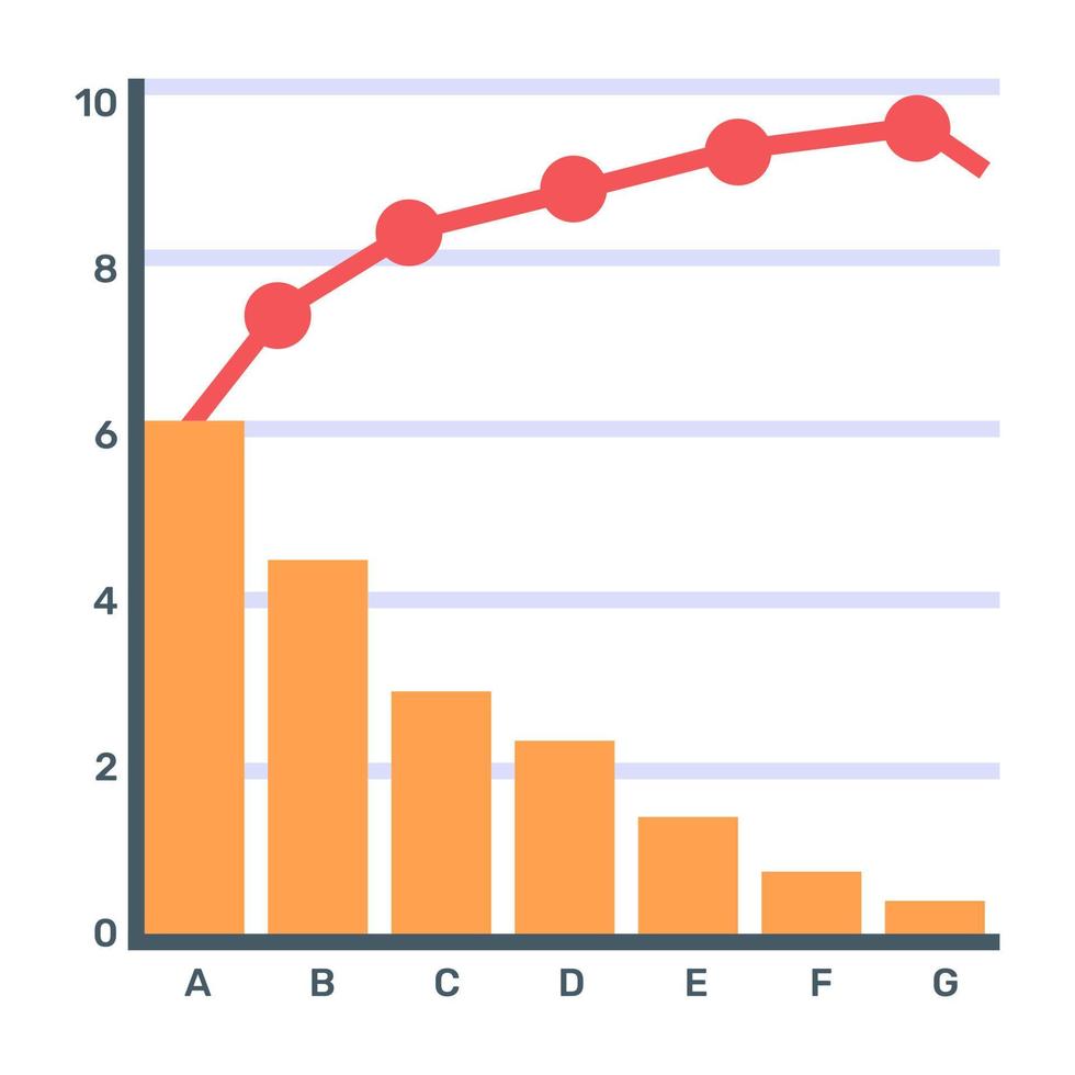 Function plot flat icon, editable design vector