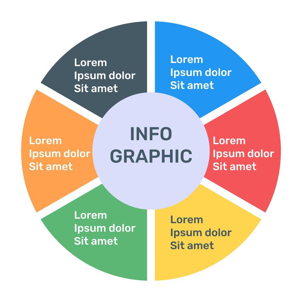 A circular arrows infographic icon in editable icon vector