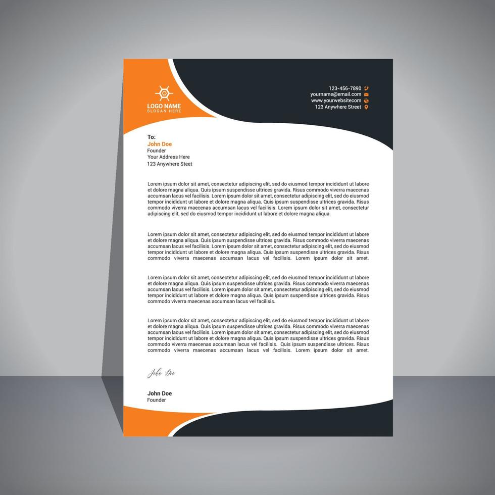 Letterhead design for business vector