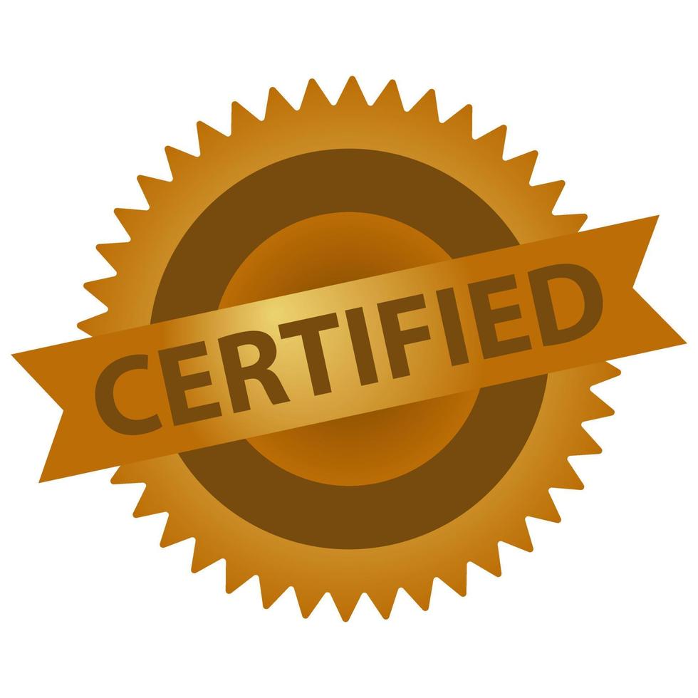 certified. stamp. sticker. seal. round grunge vintage ribbon certified sign vector