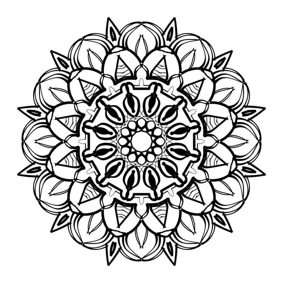 Hand drawn mandala. decoration in ethnic oriental  doodle ornament. vector