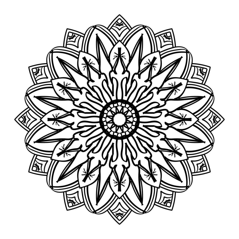 Hand drawn mandala. decoration in ethnic oriental  doodle ornament. vector