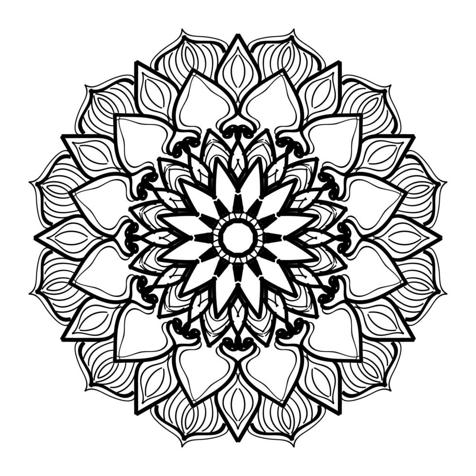 Hand drawn mandala. decoration in ethnic oriental  doodle ornament. vector