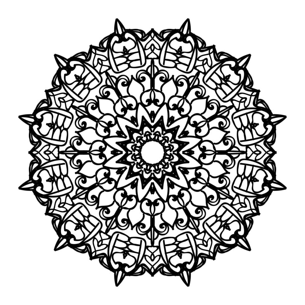 Hand drawn mandala. decoration in ethnic oriental  doodle ornament. vector