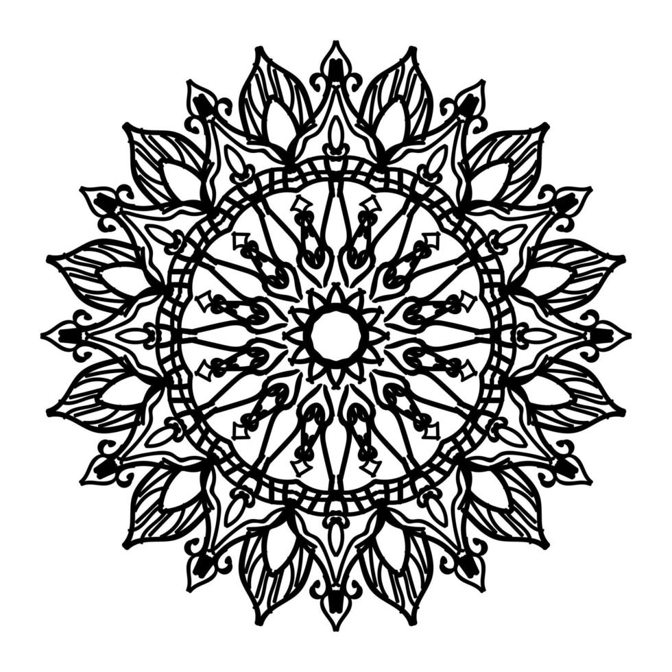 Hand drawn mandala. decoration in ethnic oriental  doodle ornament. vector