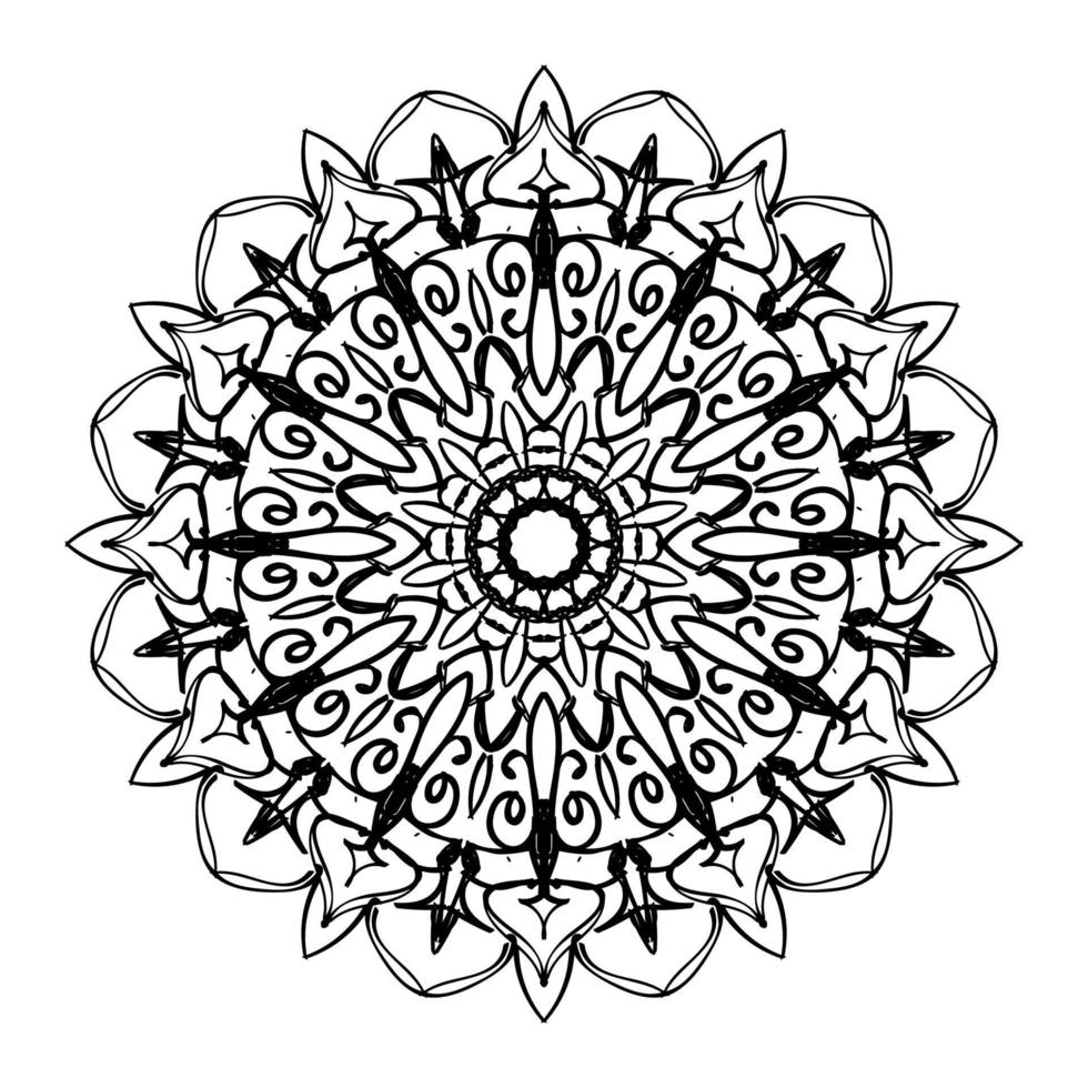 Hand drawn mandala. decoration in ethnic oriental  doodle ornament. vector