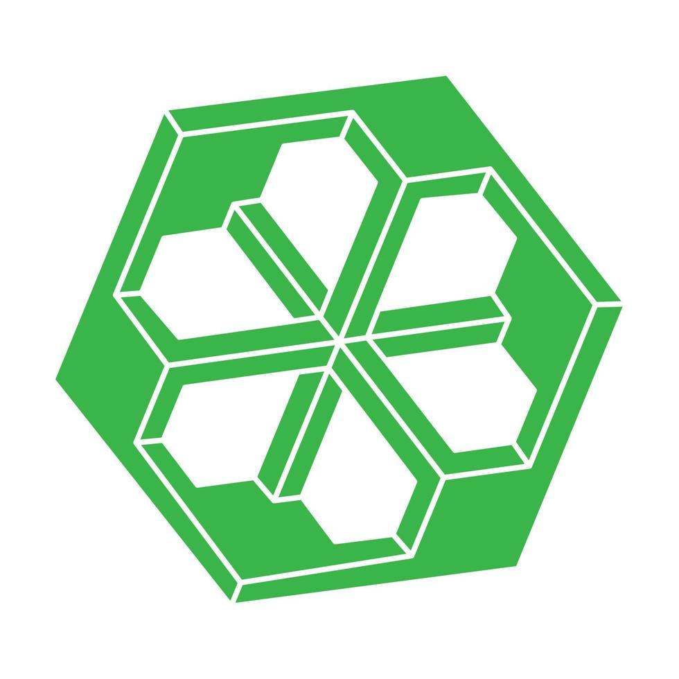 Impossible shape. Sacred geometry figure. Optical illusion. Abstract eternal geometric object. Impossible endless outline. Optical art. Impossible geometry shape on a white background. vector