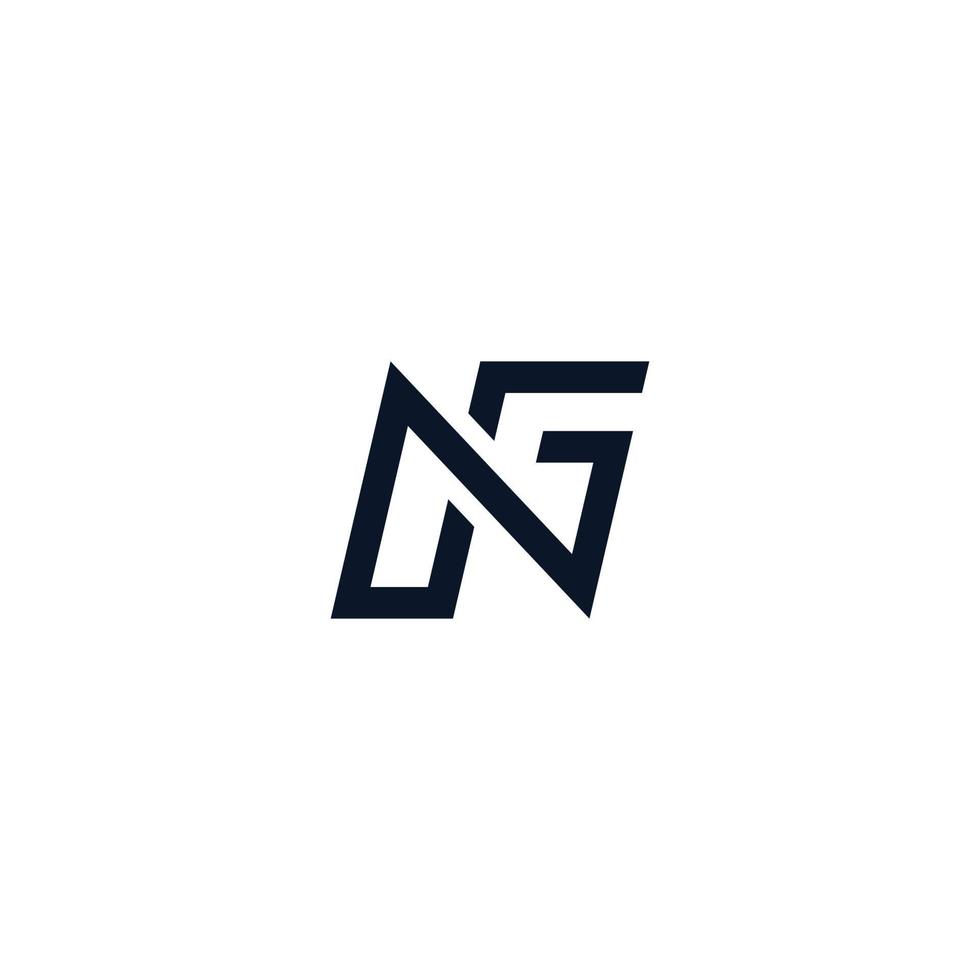 Simple Modern Letter NG Monogram Logo Design Vector