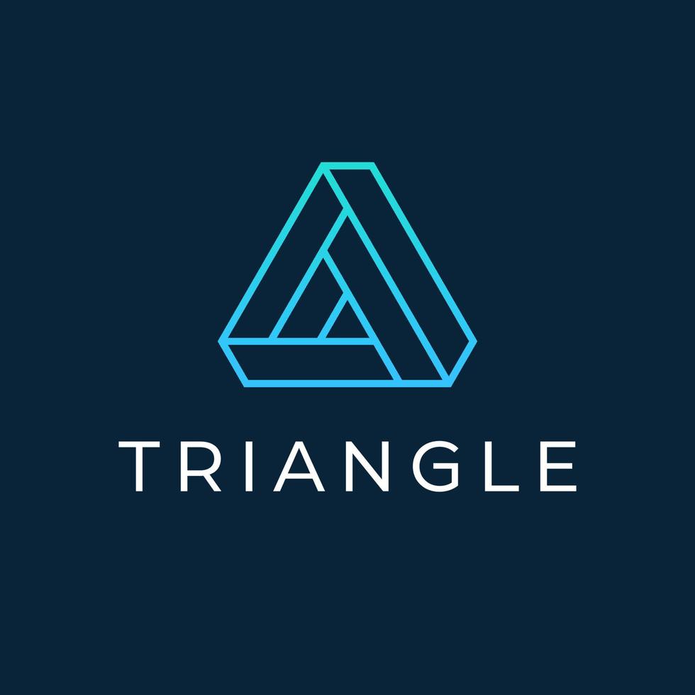 Triangle logo with dark background vector