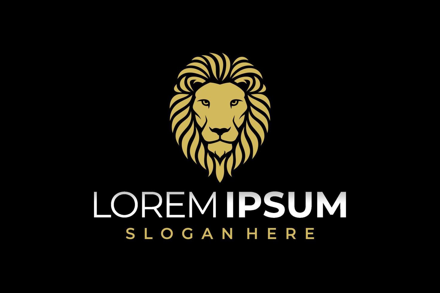 Luxury lion logo vector
