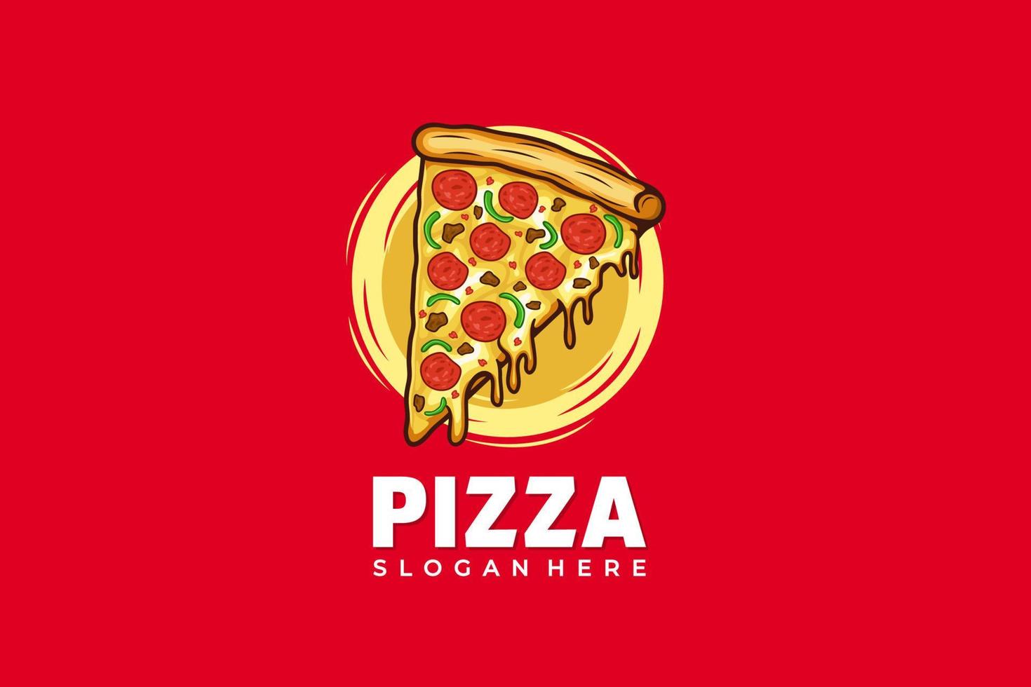 plantilla de diseño de logotipo de pizza vector