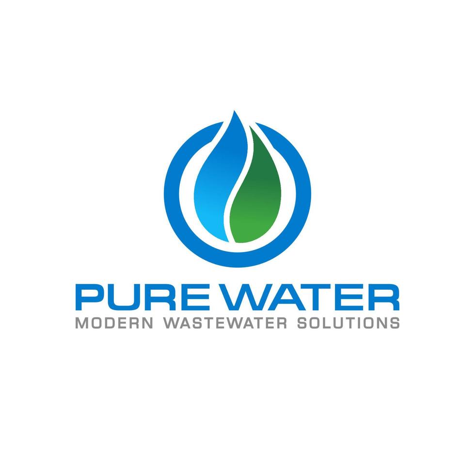Water drop logo in circle vector