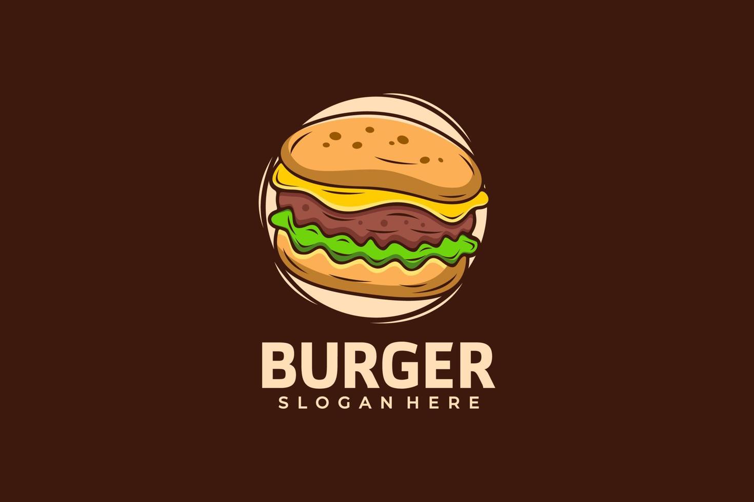 Burger logo design template vector