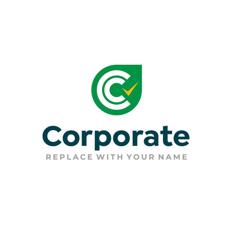 Letter C logo design template in a corporate style vector