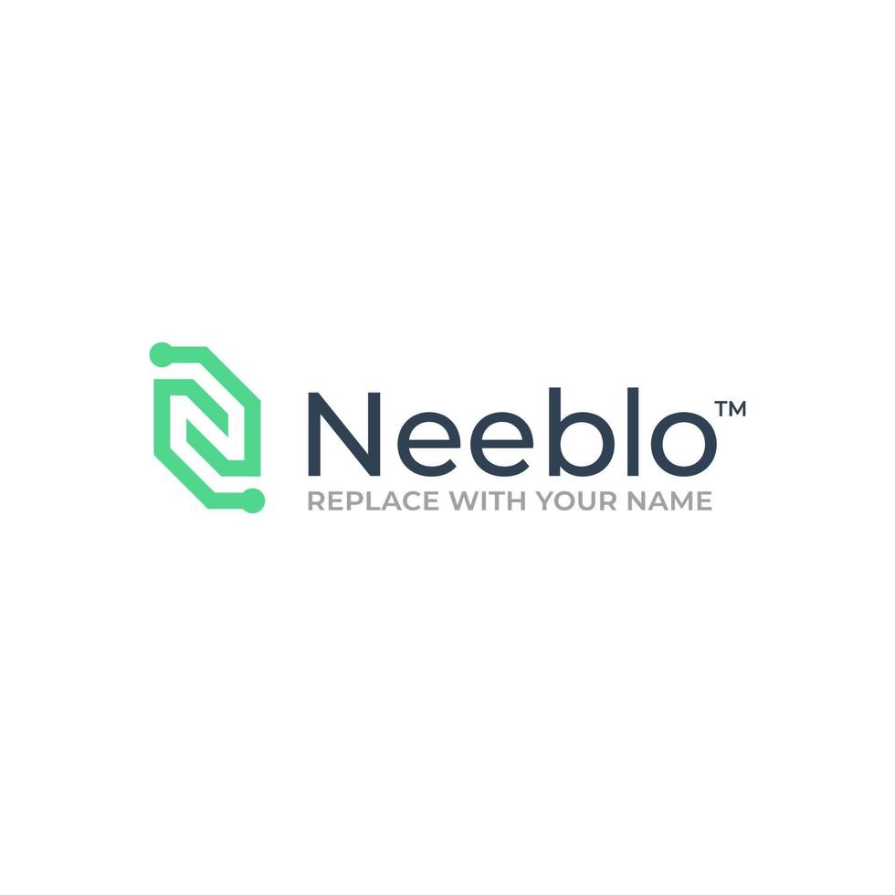 Letter N logo design template with with a minimalist style vector