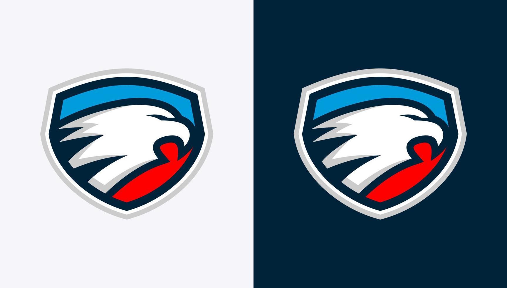 Eagle head sport badge logo vector