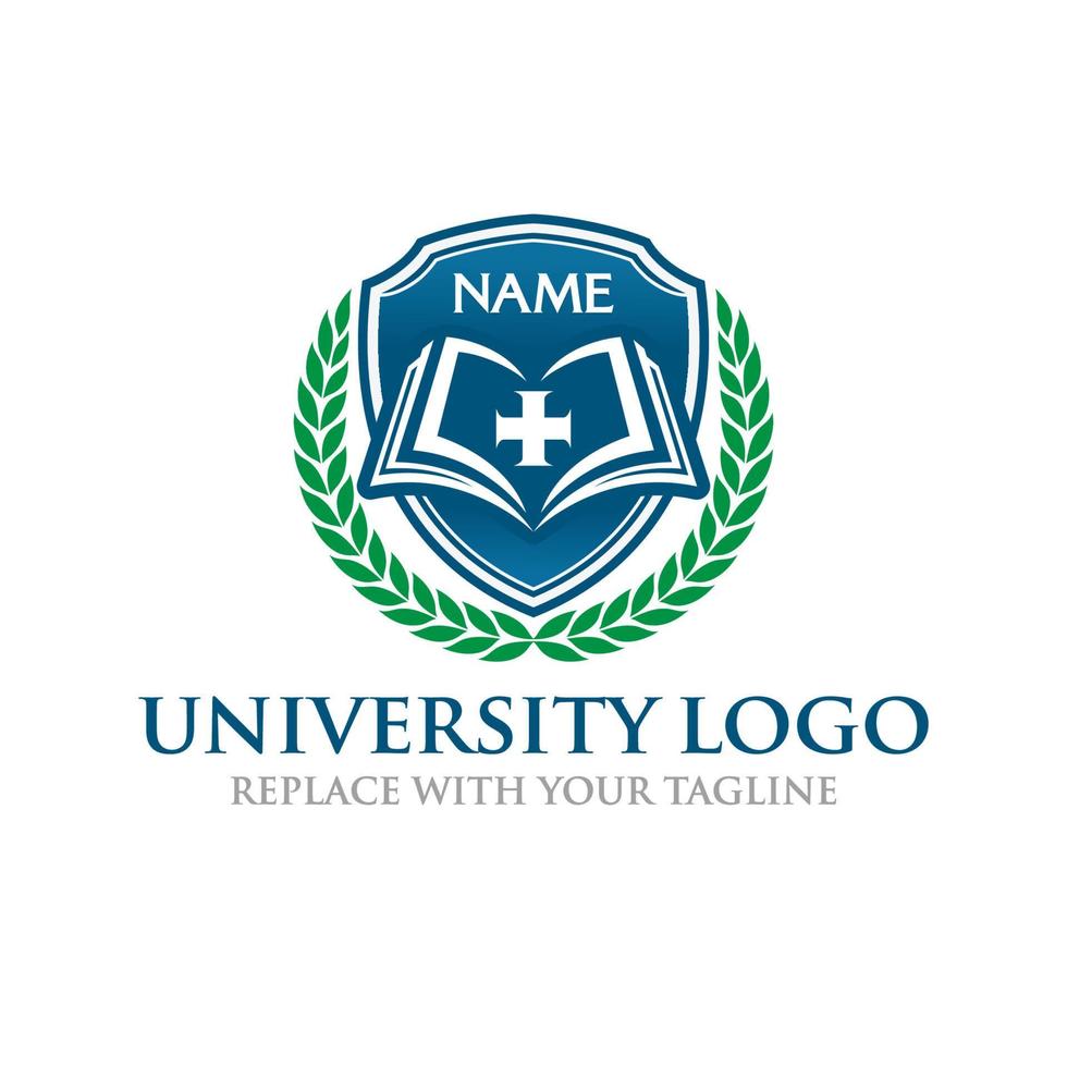 University or educational logo in a classic style vector
