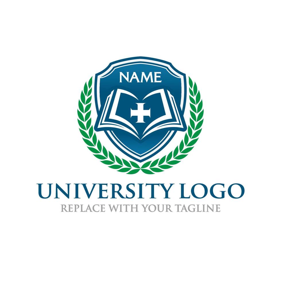 University or educational logo in a classic style vector