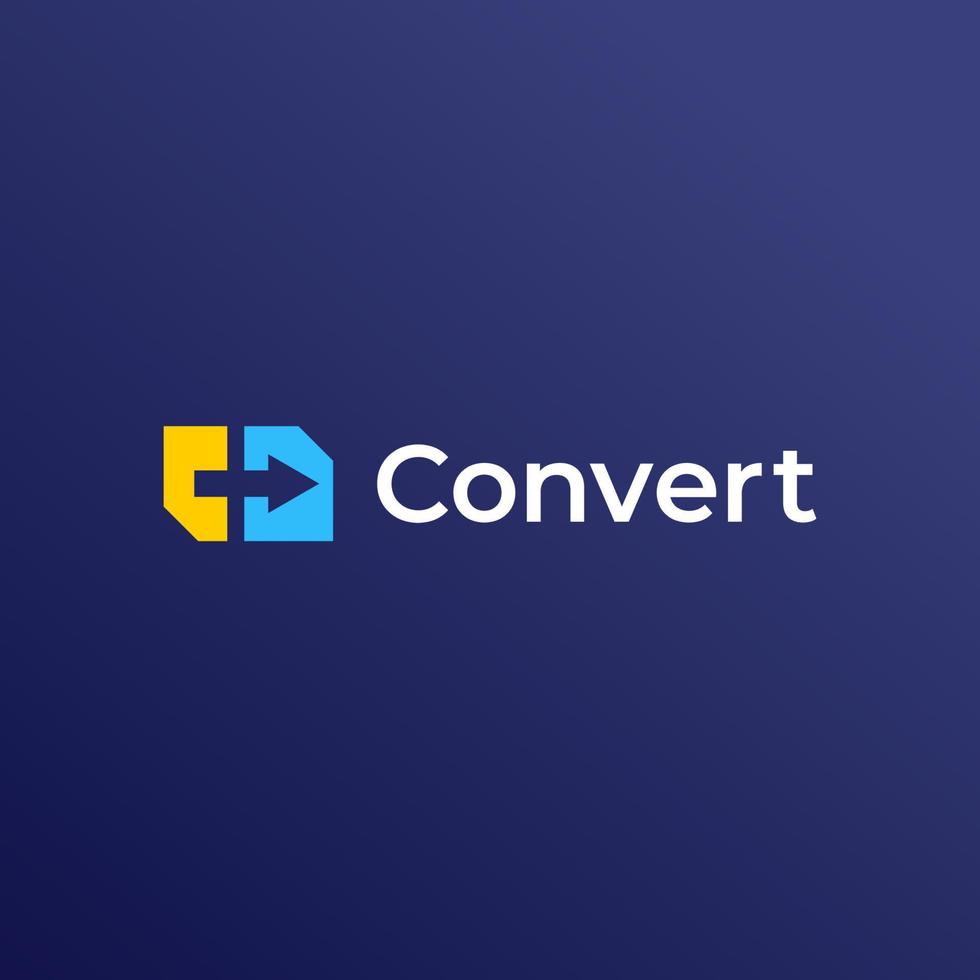 Converter logo with Simple style vector