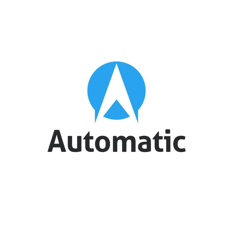 Letter A logo with a minimalist modern style forming an arrowhead vector