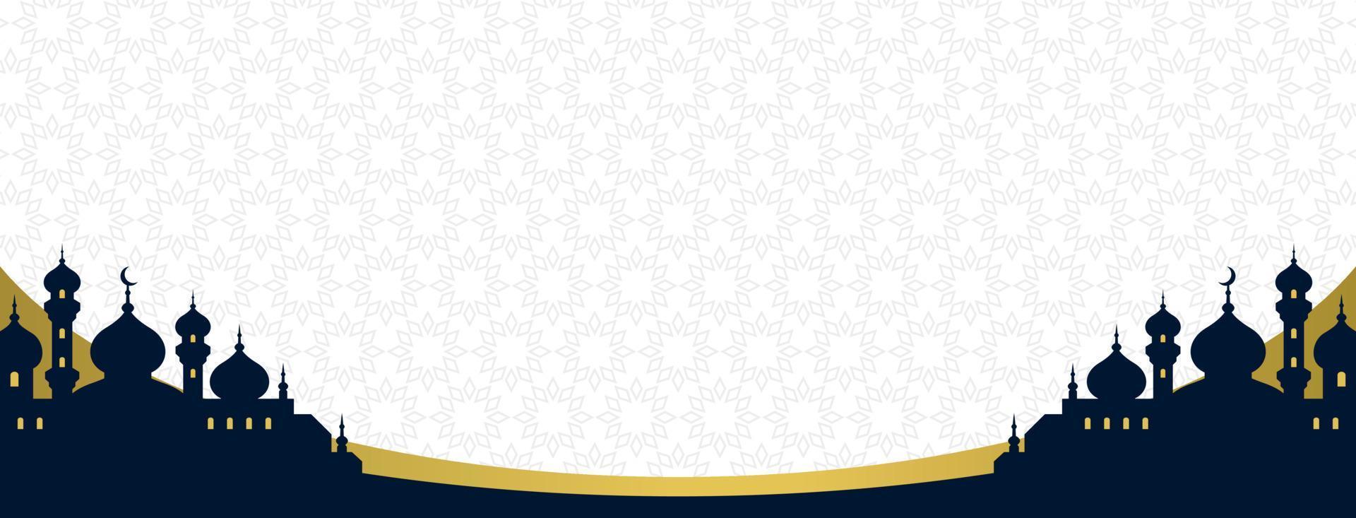 Ramadan kareem banners with white background and mosque vector