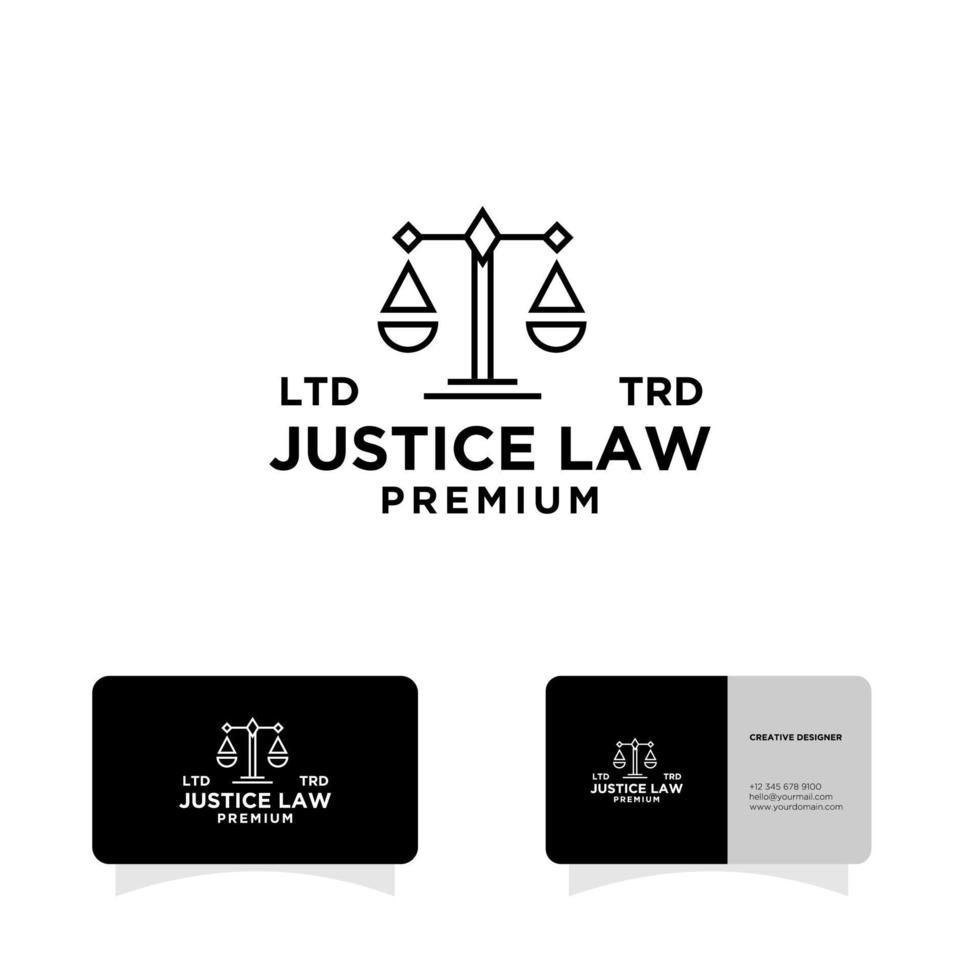 ilustración de diseño de icono de logotipo de bufete de abogados de justicia vector