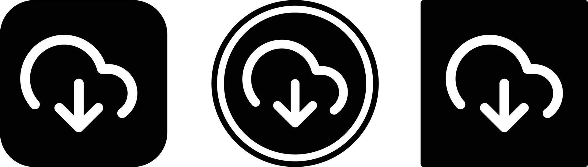 download cloud icon . web icon set . icons collection. Simple vector illustration.