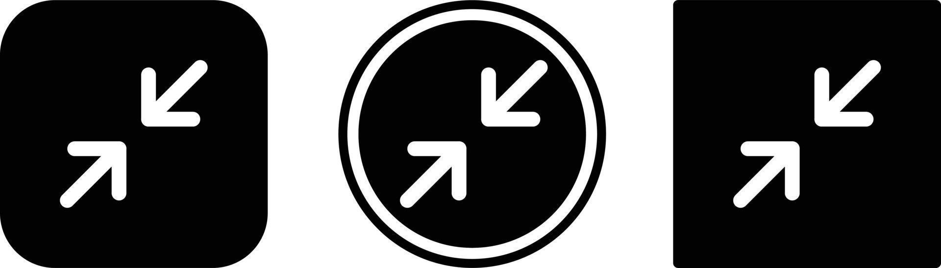 minimize icon . web icon set . icons collection. Simple vector illustration.
