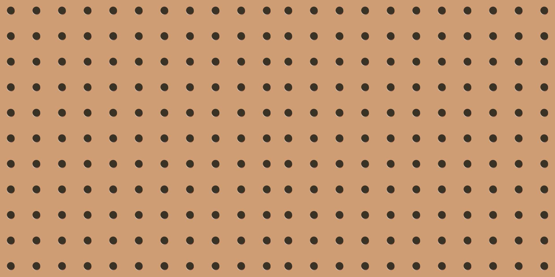 Peg board perforated texture background material with round holes pattern board vector illustration.