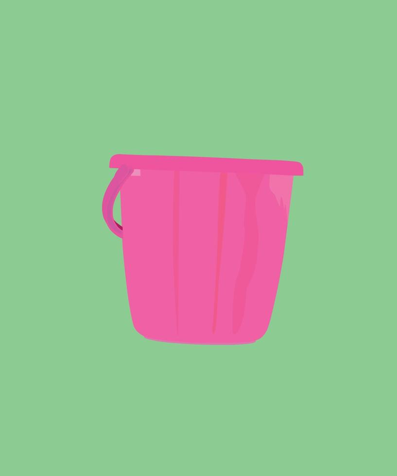 Pink Bucket Vector