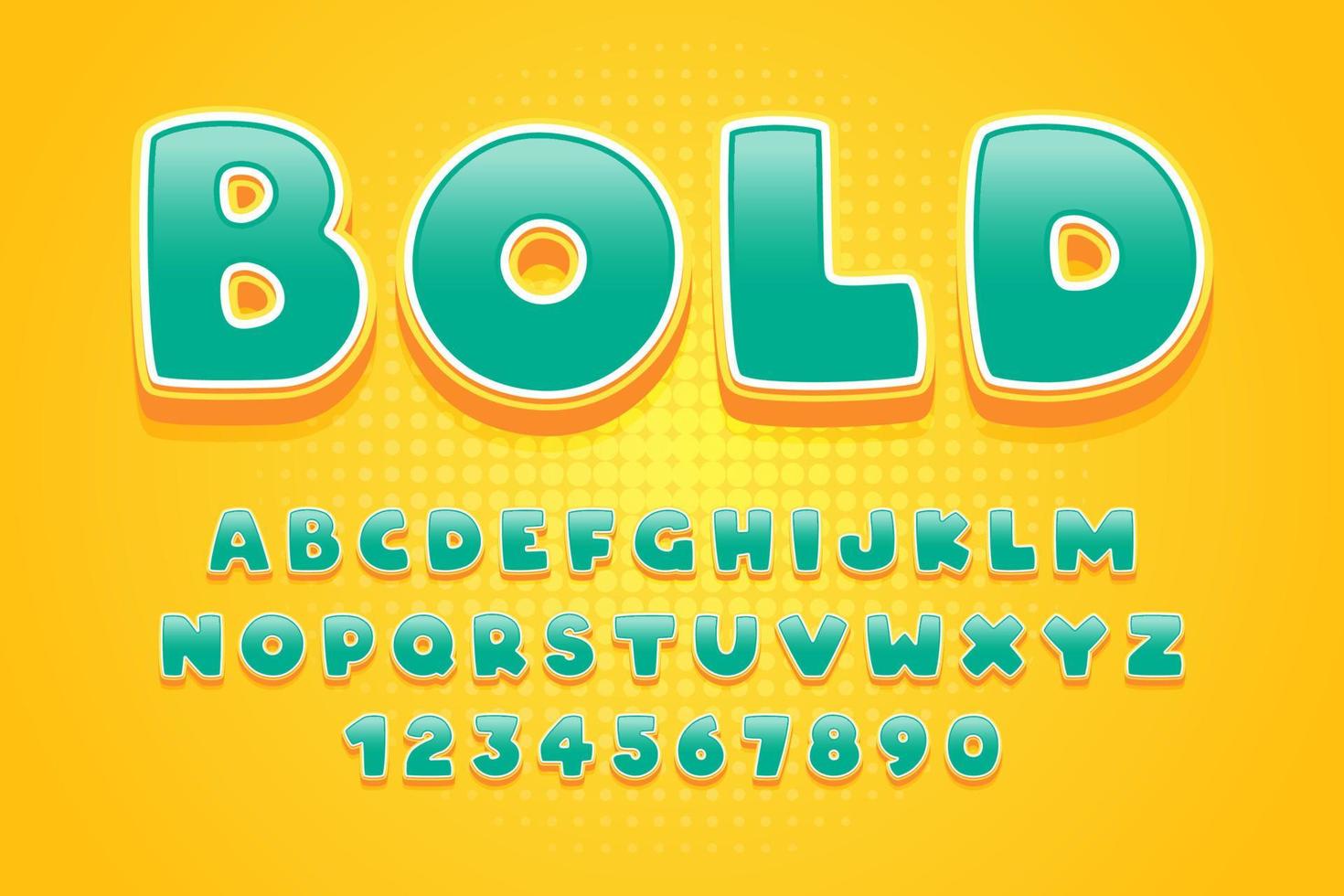 decorative big alphabet text effect vector