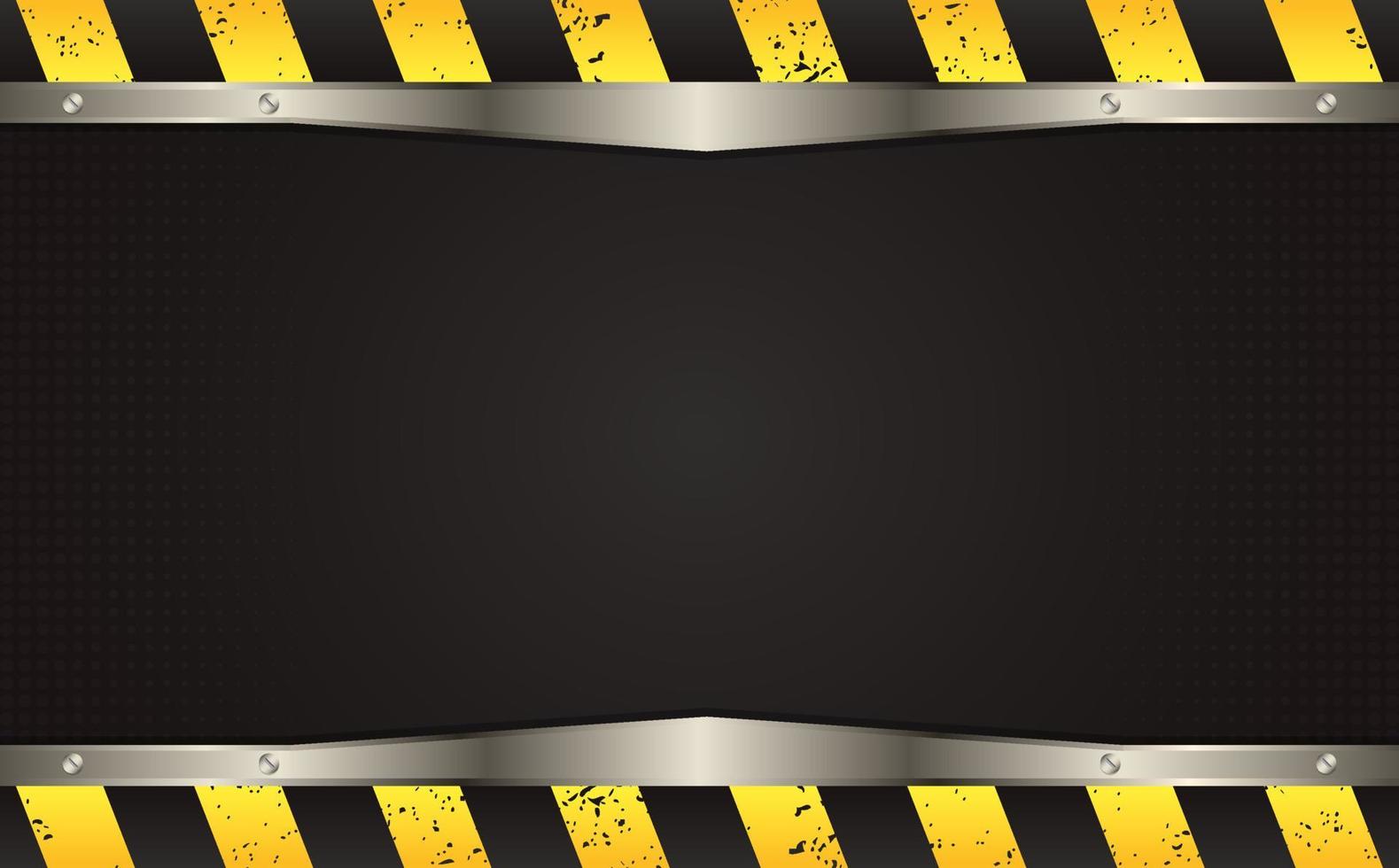 black construction background with safety black line vector