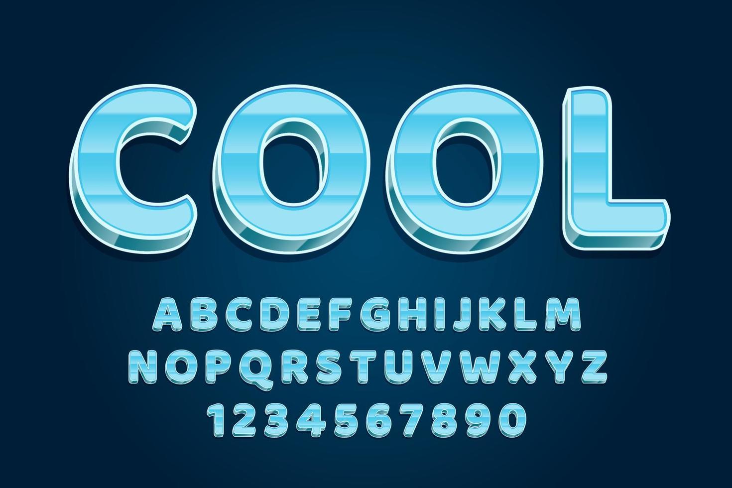 decorative cool alphabet text effect vector