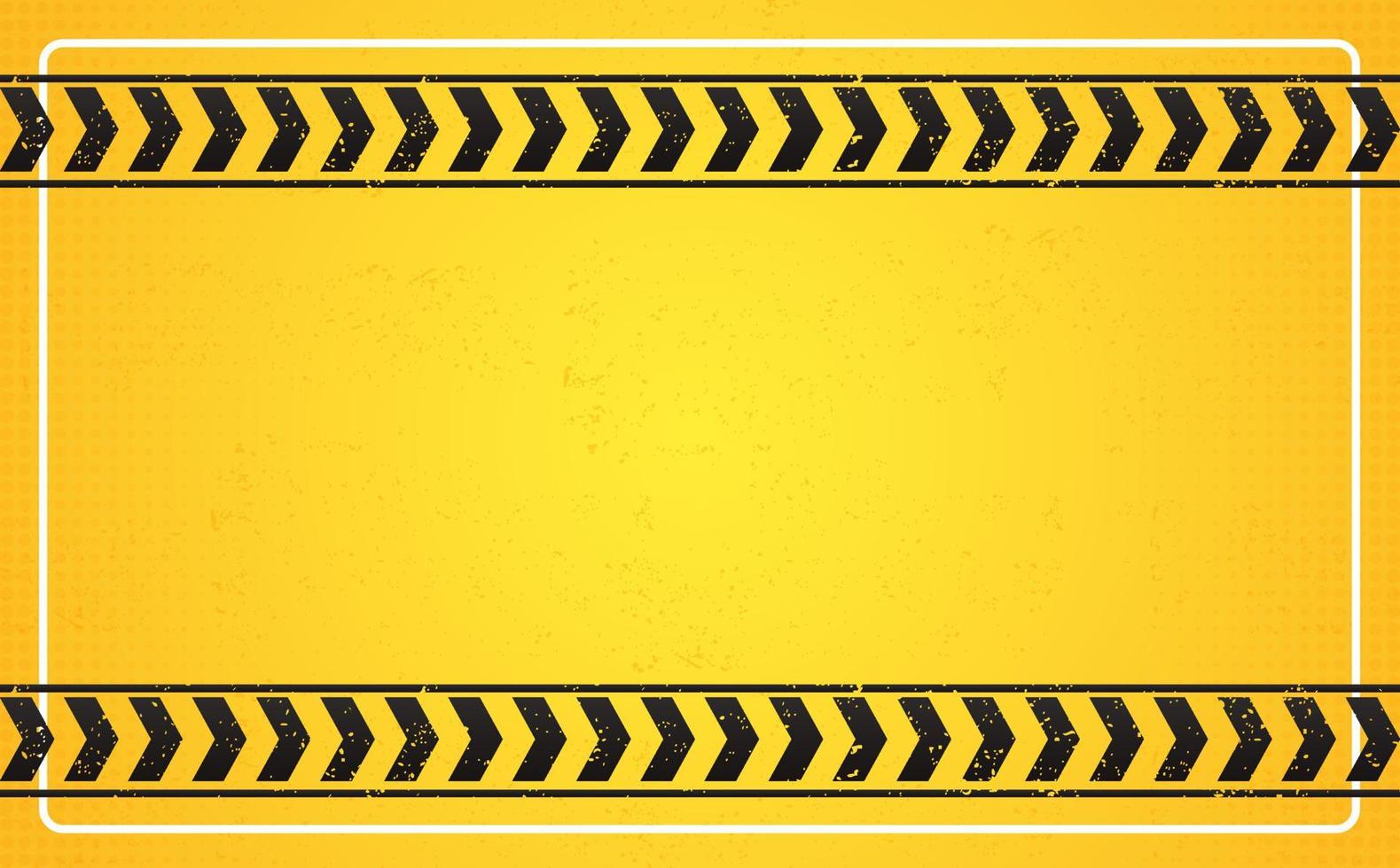 yellow construction background with safety black line vector