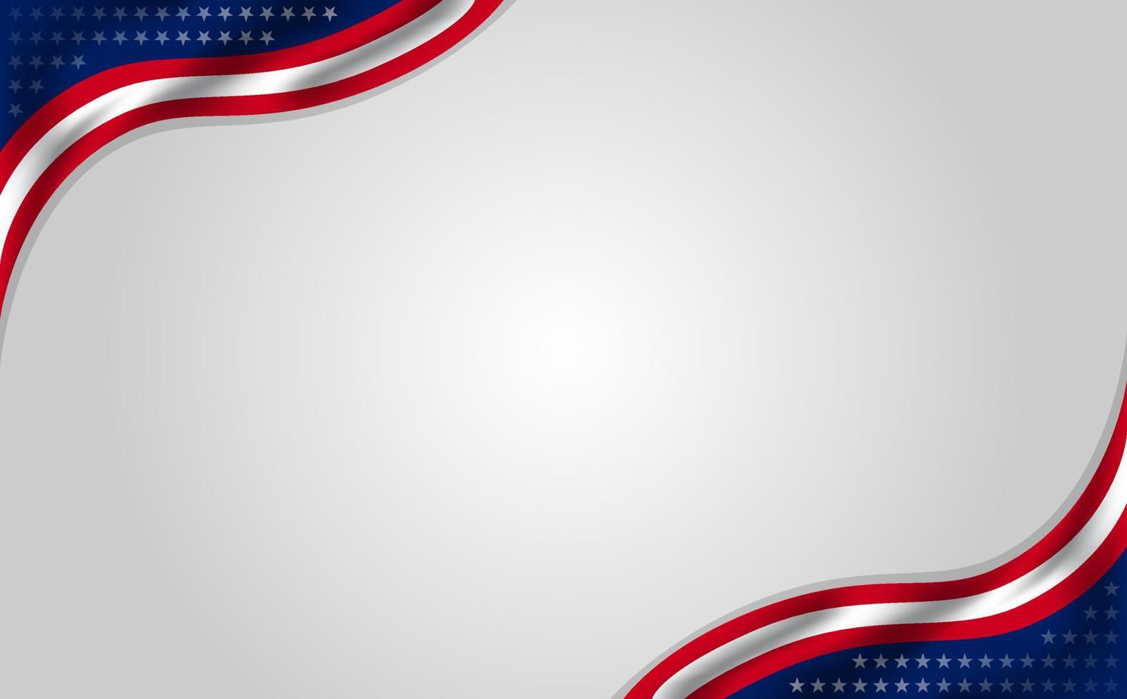 Blank space united states flag background vector