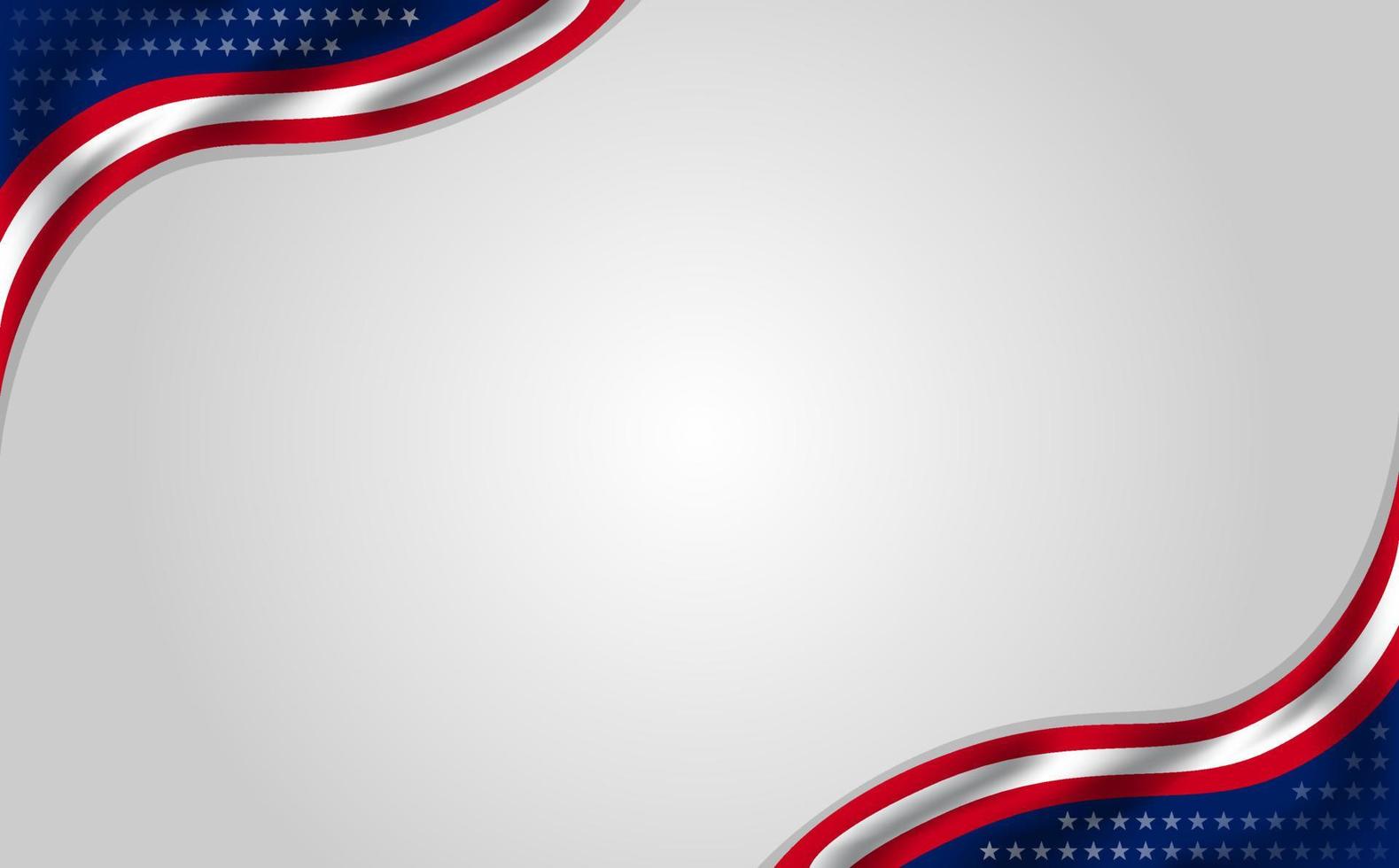 Blank space united states flag background vector