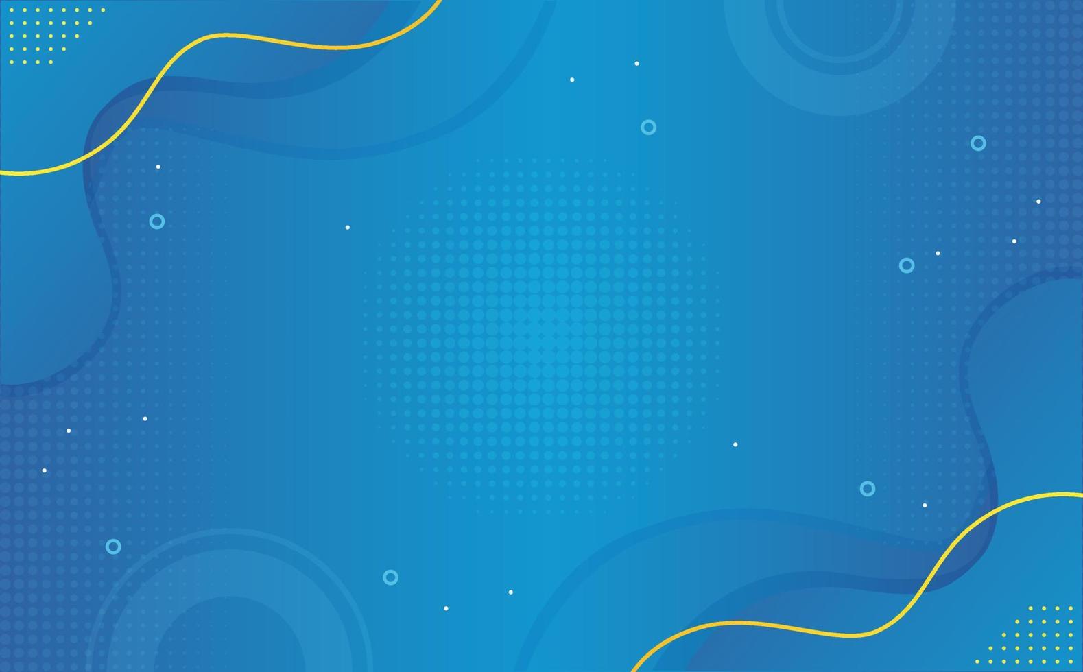blue abstract gradient vector background with memphis ornaments