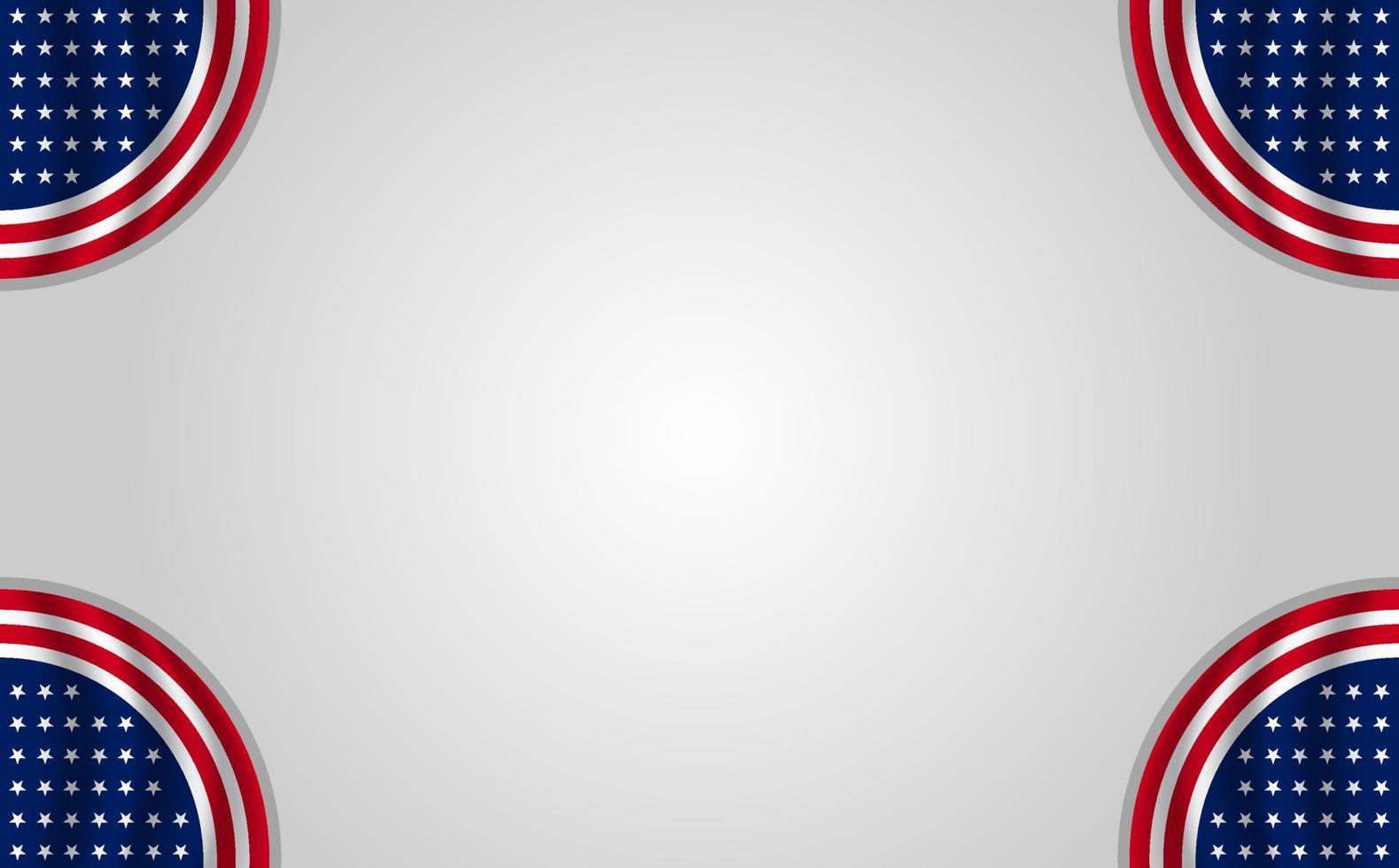 Blank space united states flag background vector