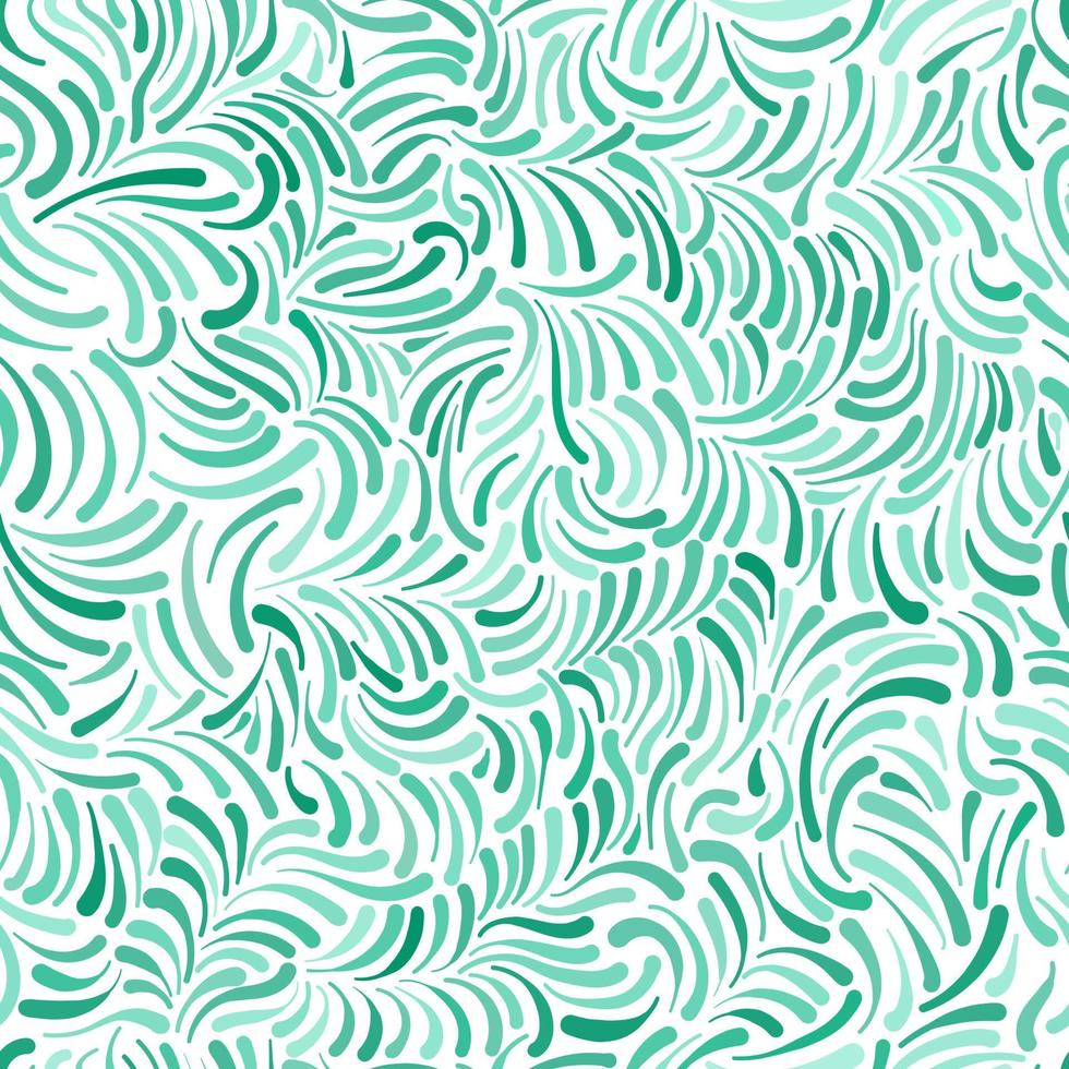 Abstract seamless doodle pattern on turquoise with vector illustration