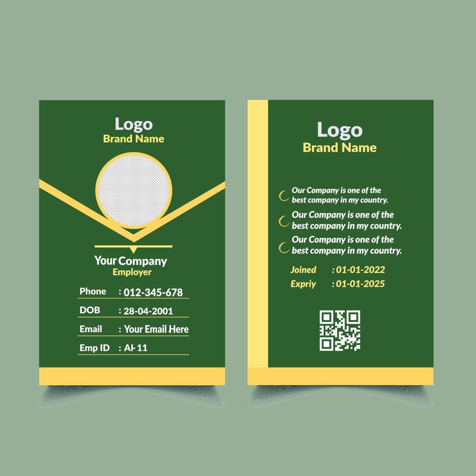 Creative And Unique ID Card Template Design vector