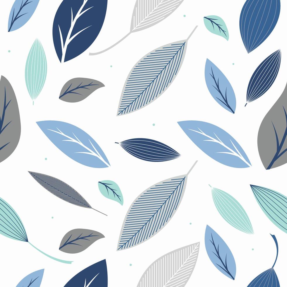 Seamless stylish leaves pattern vector