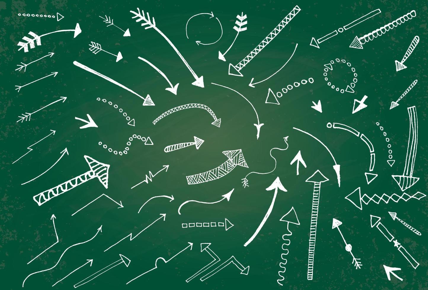 Hand drawn arrow icons set. vector