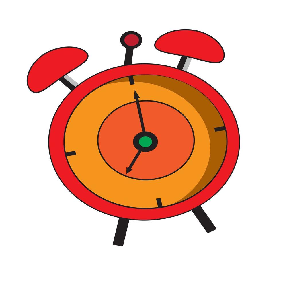 ilustración vectorial de un reloj de pared que muestra la hora vector