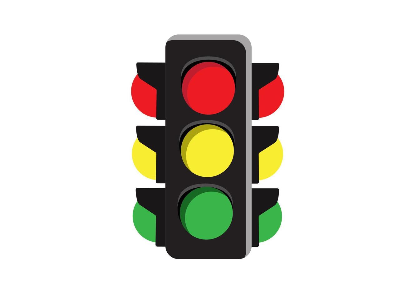 illustration of a traffic light on a white background vector