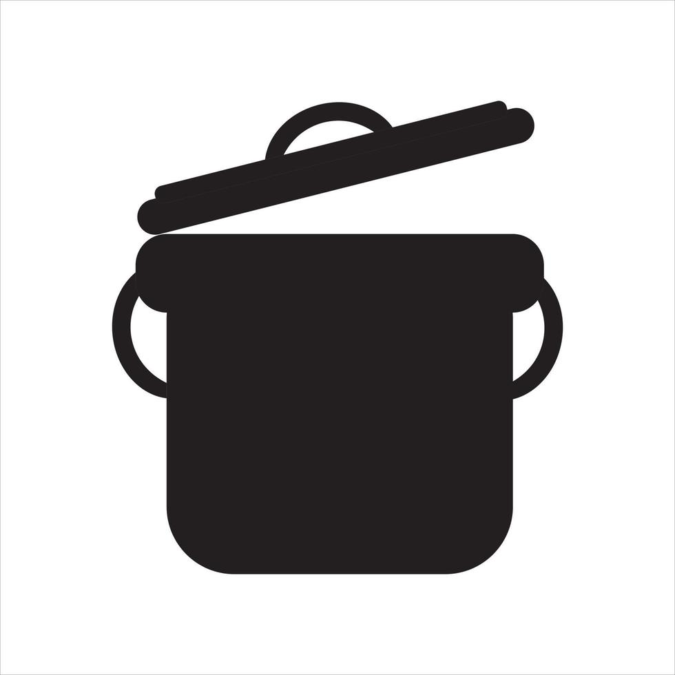 ilustración gráficos vectoriales del icono de la olla bueno para la ilustración del lugar de cocina vector