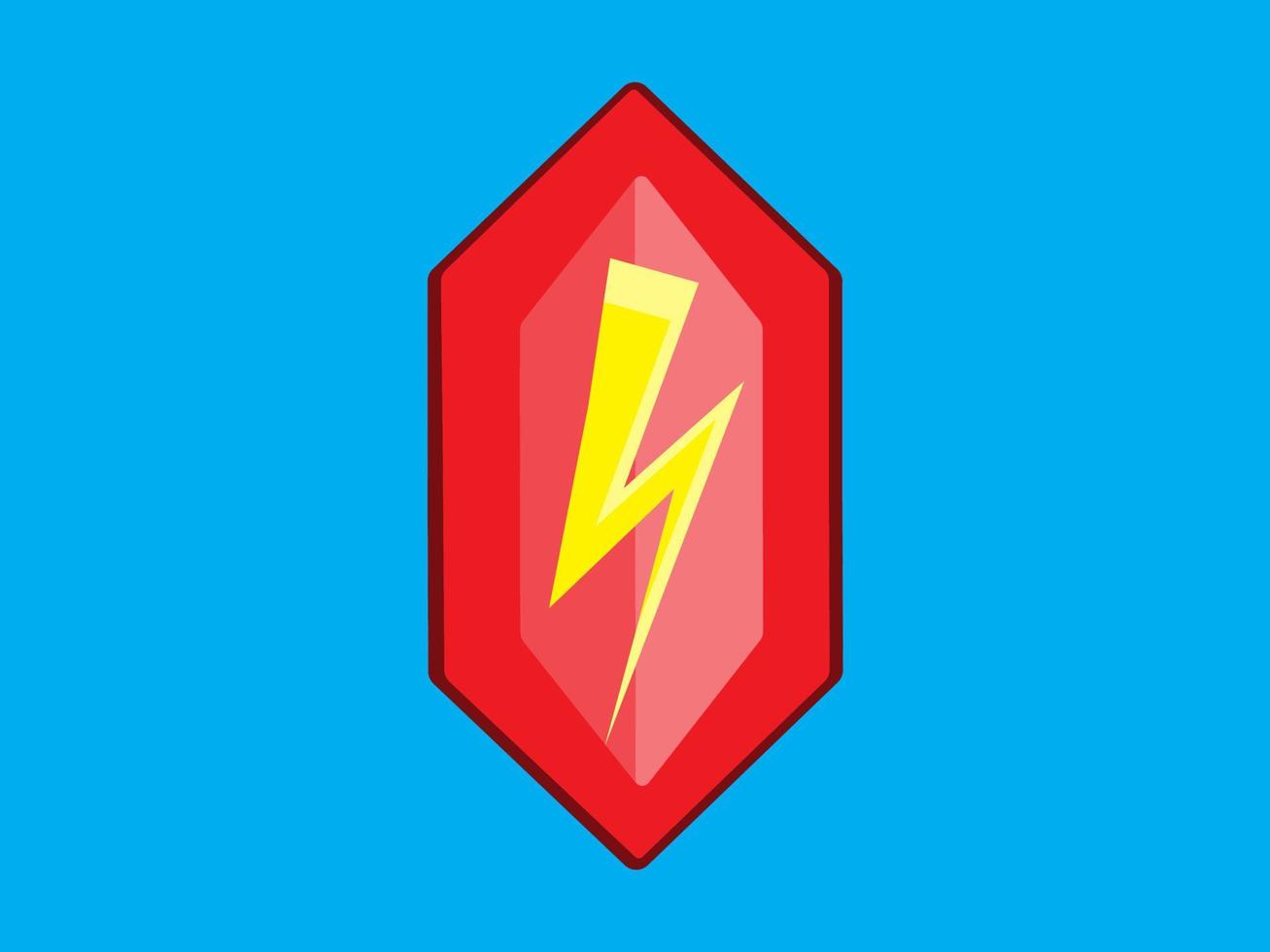 illustration vector graphics of protective shield with lightning mark in the middle, good for device protection illustration pictures