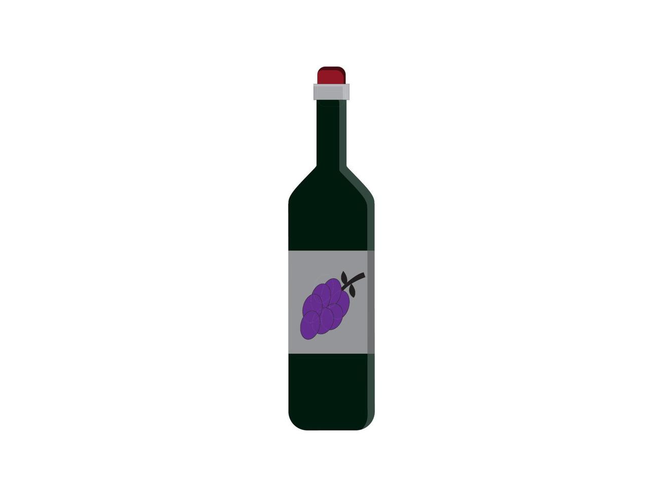 gráficos vectoriales ilustrativos de botellas de vino y vasos llenos, buenos para símbolos románticos vector