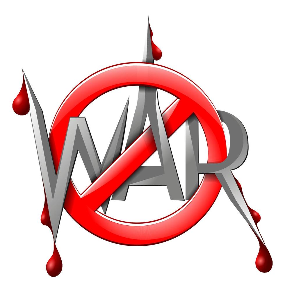 WAR STOP sign vector